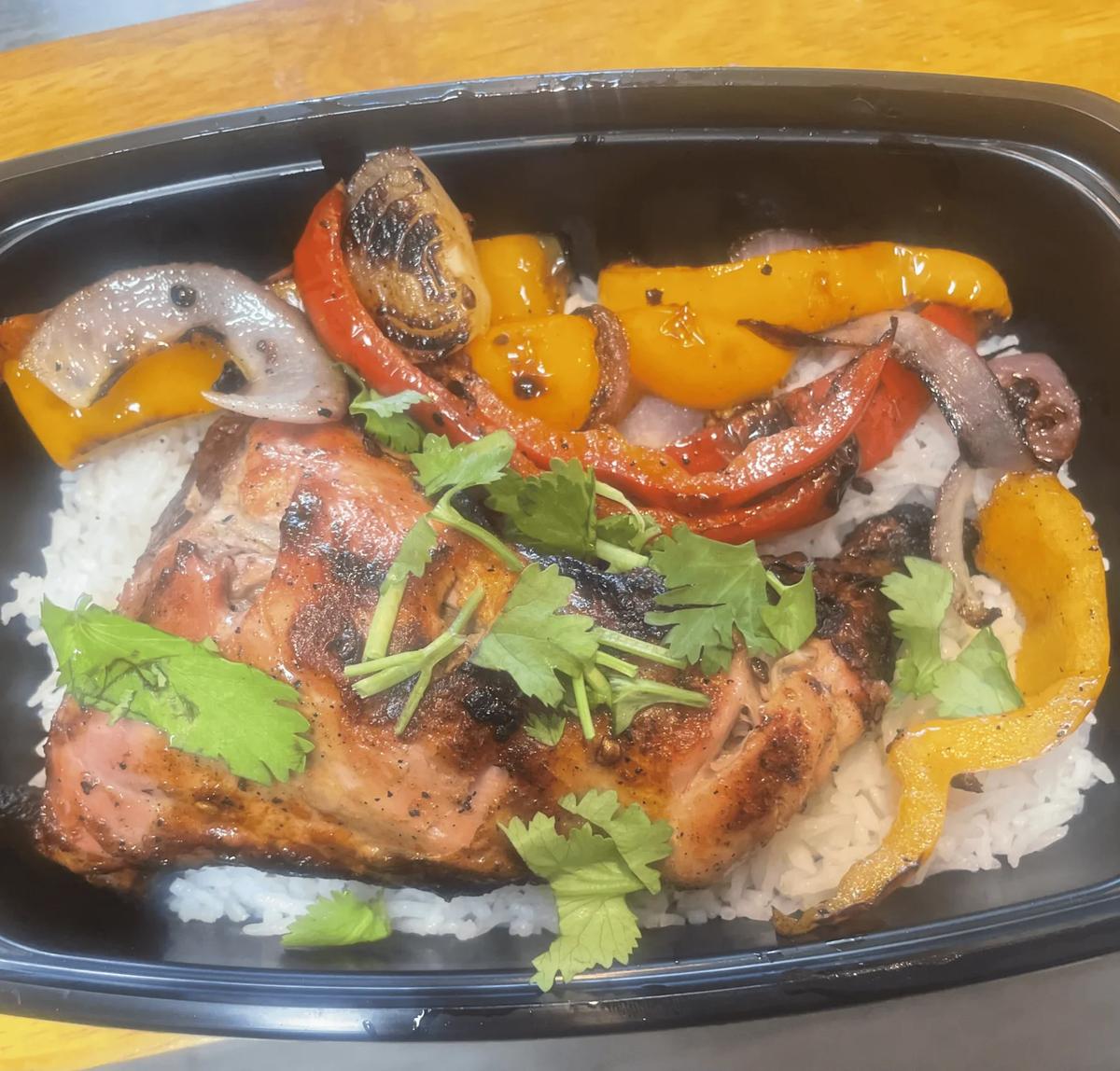 Tandoori Chicken Plate served with zeera rice